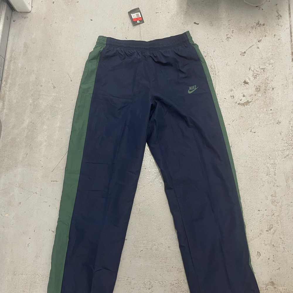 Nike Navy and Green Track Pants
